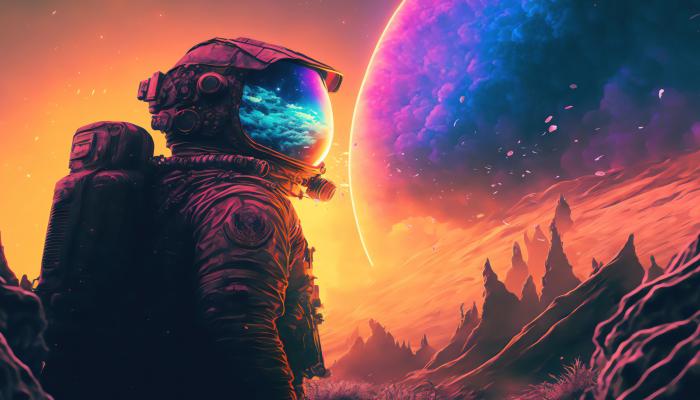 动漫 宇航员 太空 4K电脑壁纸 3840x2400 电脑桌面